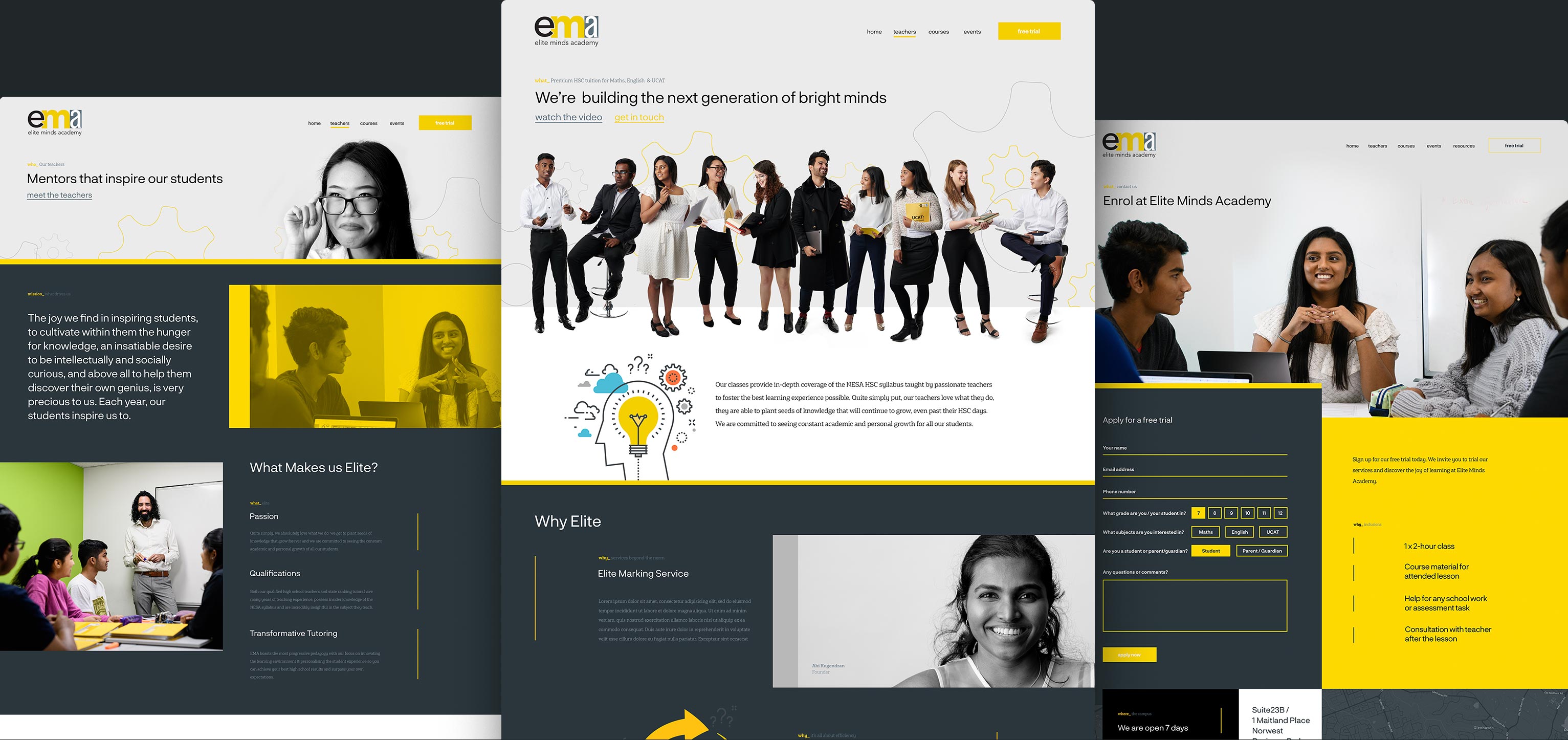 Elite Minds Academy - a project by Ulladulla Web Design
