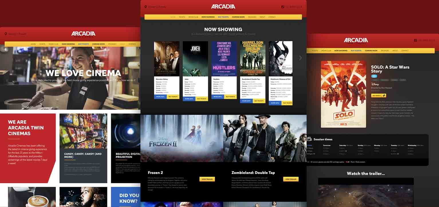 Arcadia Twin Cinema - a project by Ulladulla Web Design