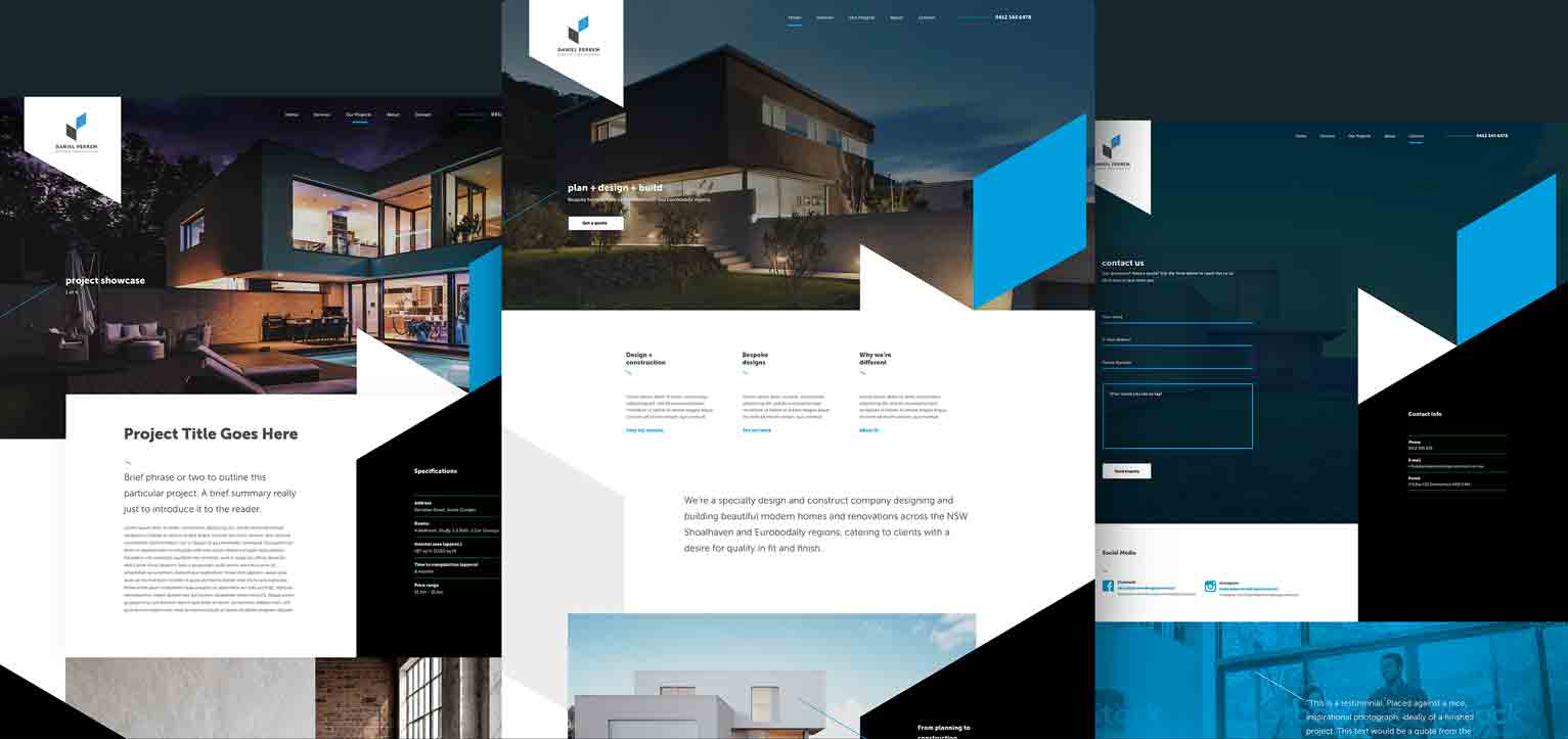 Daniel Perrem Design & Construction - a project by Ulladulla Web Design