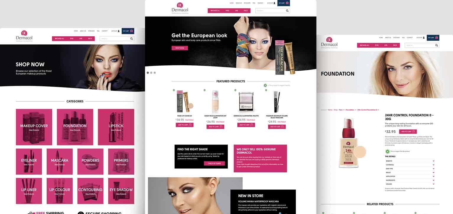 Dermacol Cosmetics Australia - a project by Ulladulla Web Design