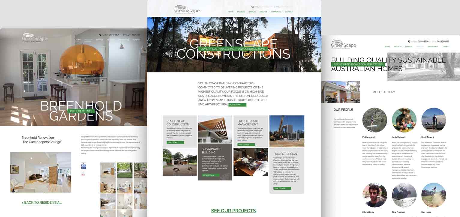 Greenscape Constructions - a project by Ulladulla Web Design
