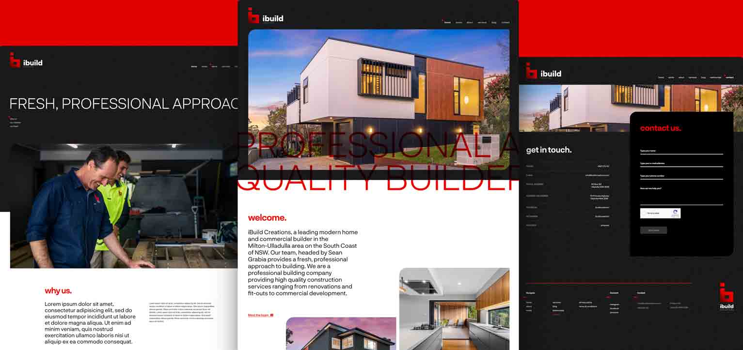 iBuild Creations - a project by Ulladulla Web Design