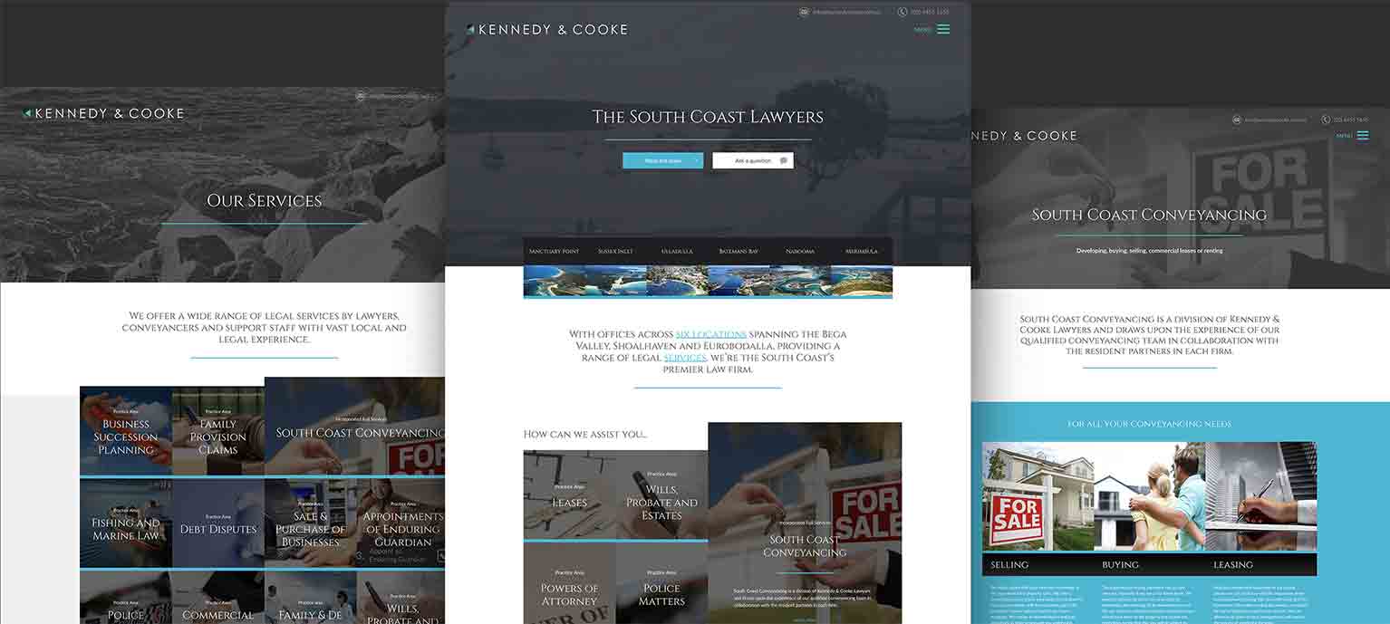 Kennedy & Cooke Lawyers - a project by Ulladulla Web Design