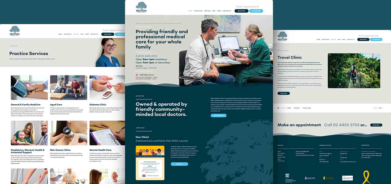 Milton Medical Centre - a project by Ulladulla Web Design