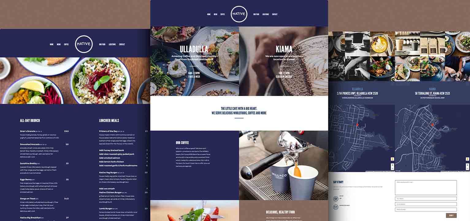 Native Cafe Ulladulla & Kiama - a project by Ulladulla Web Design