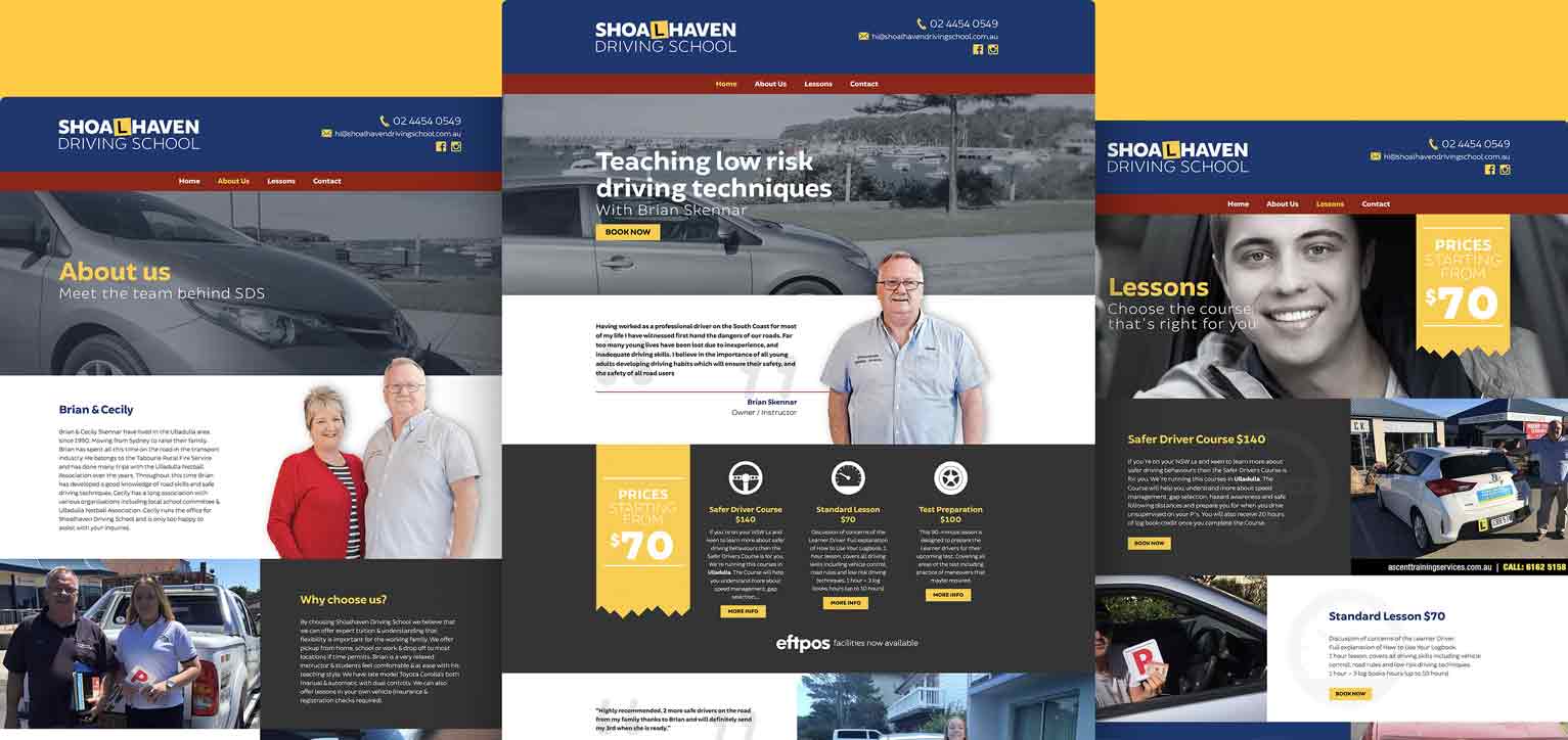 Shoalhaven Driving Schools - a project by Ulladulla Web Design