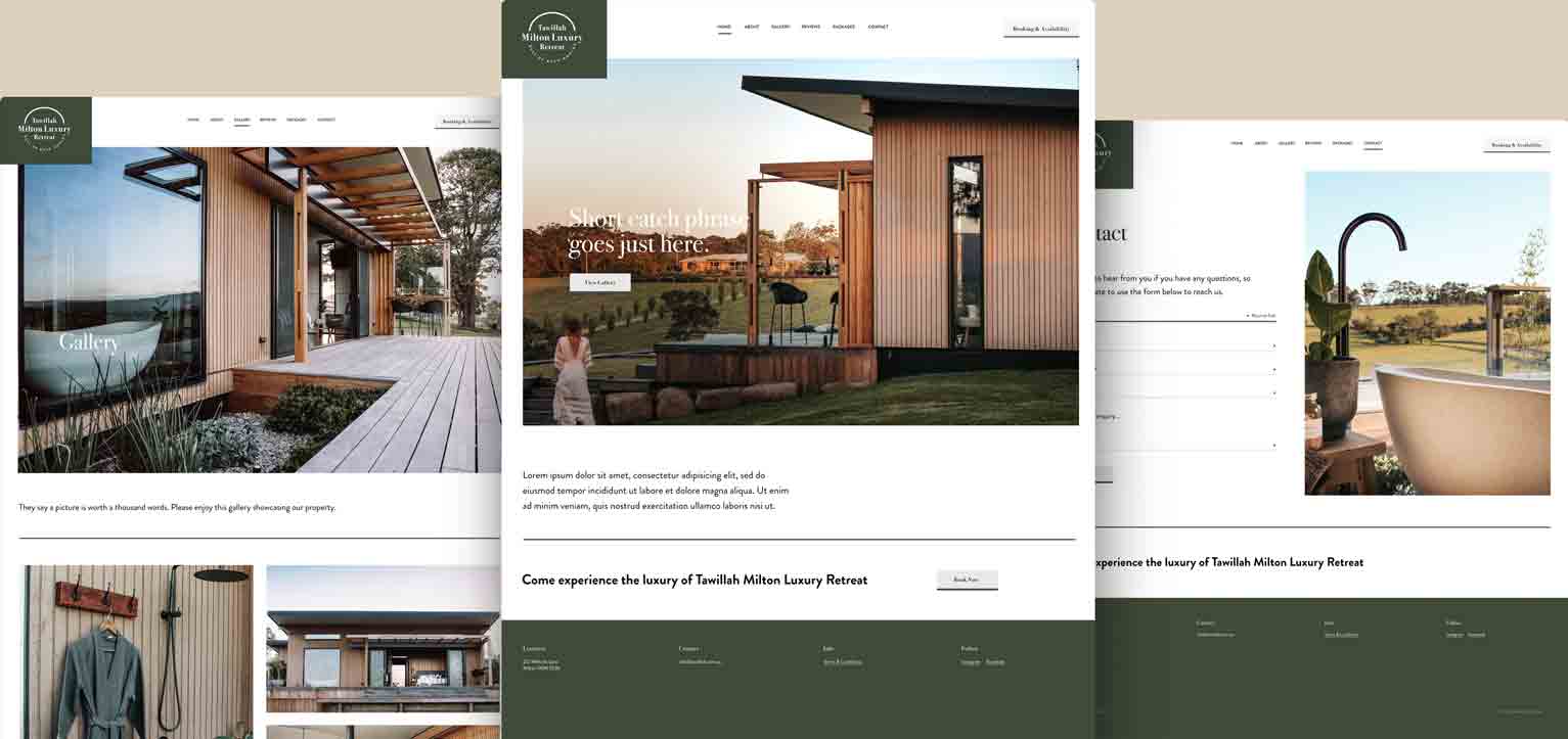 Tawillah Milton Luxury Retreat - a project by Ulladulla Web Design