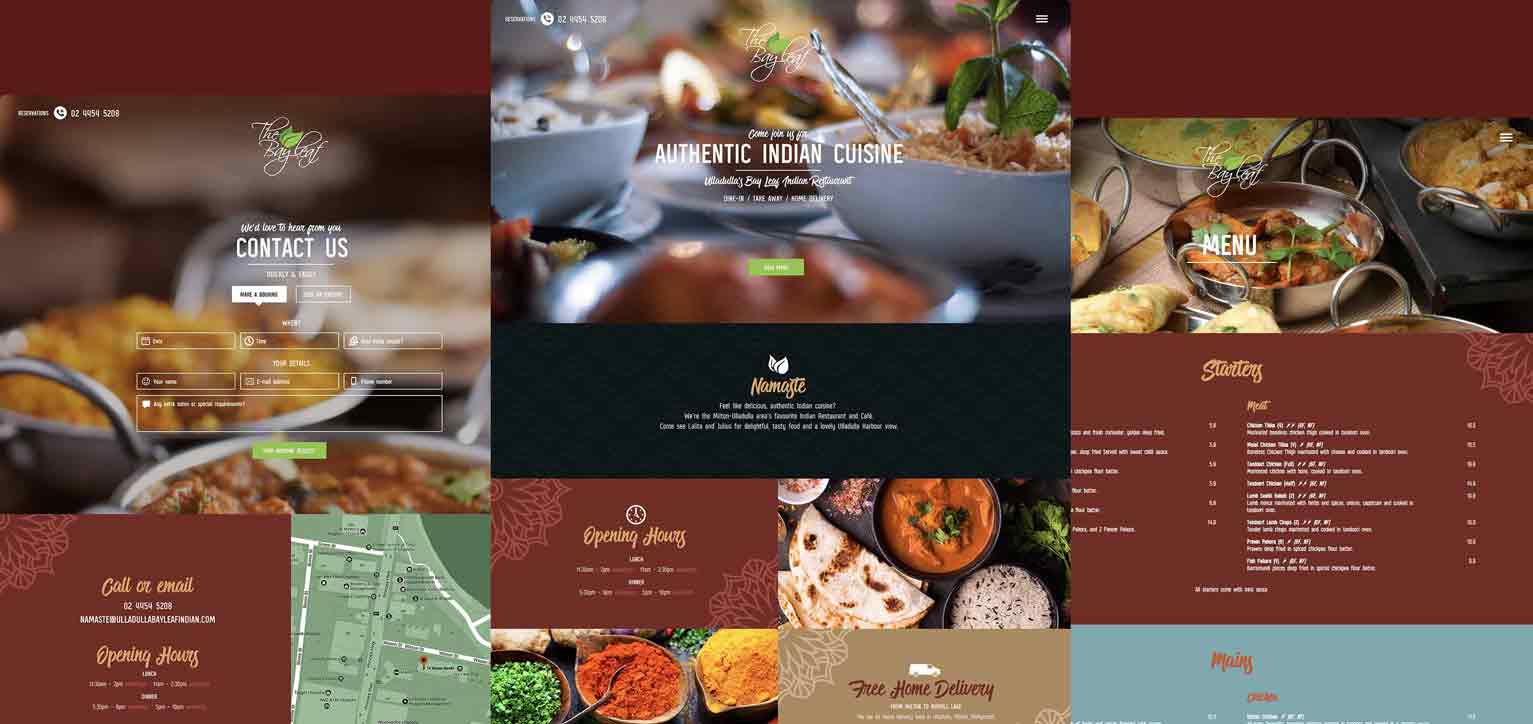 Ulladulla Bay Leaf Indian Restaurant - a project by Ulladulla Web Design