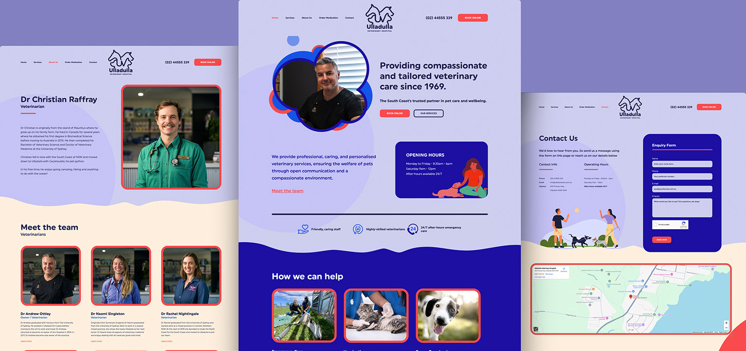 Ulladulla Veterinary Hospital - a project by Ulladulla Web Design
