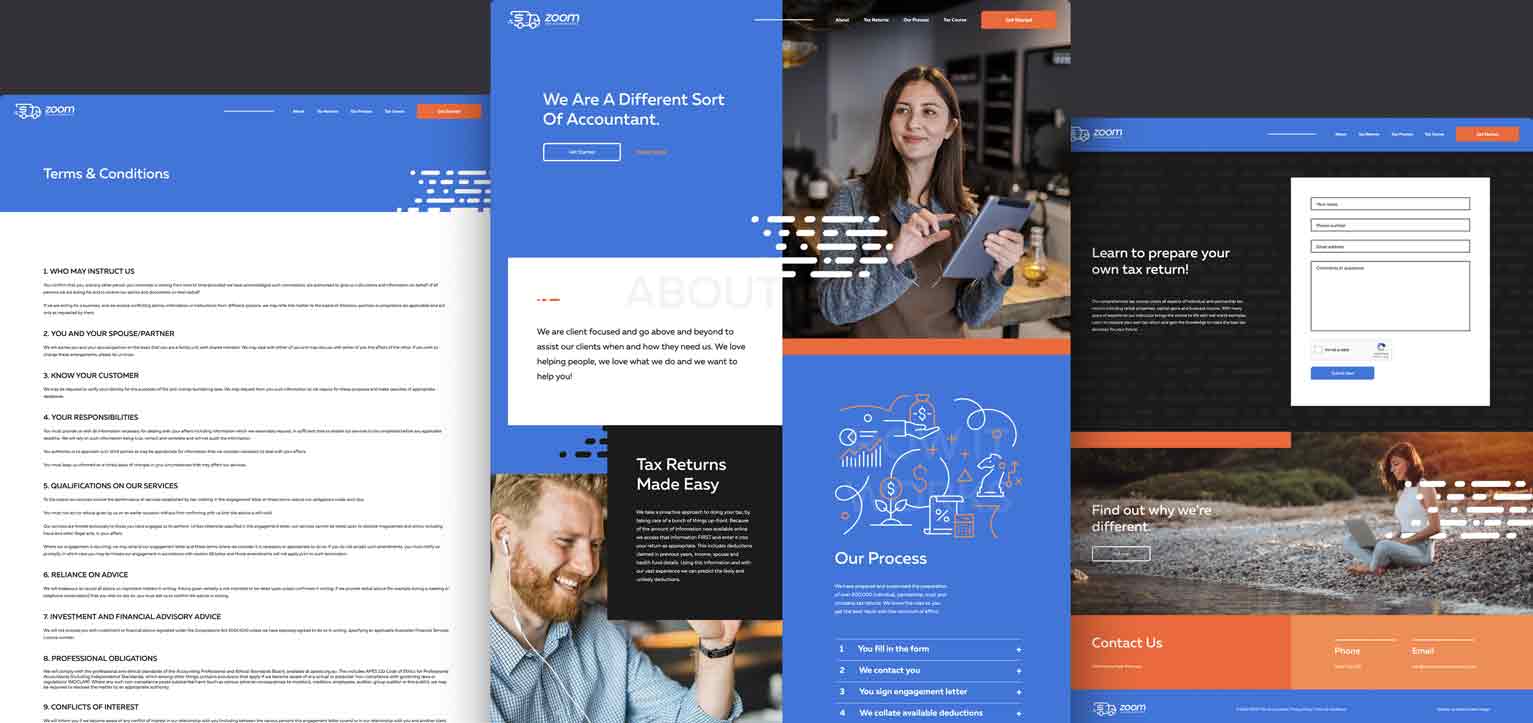 Zoom Tax Accoountants - a project by Ulladulla Web Design