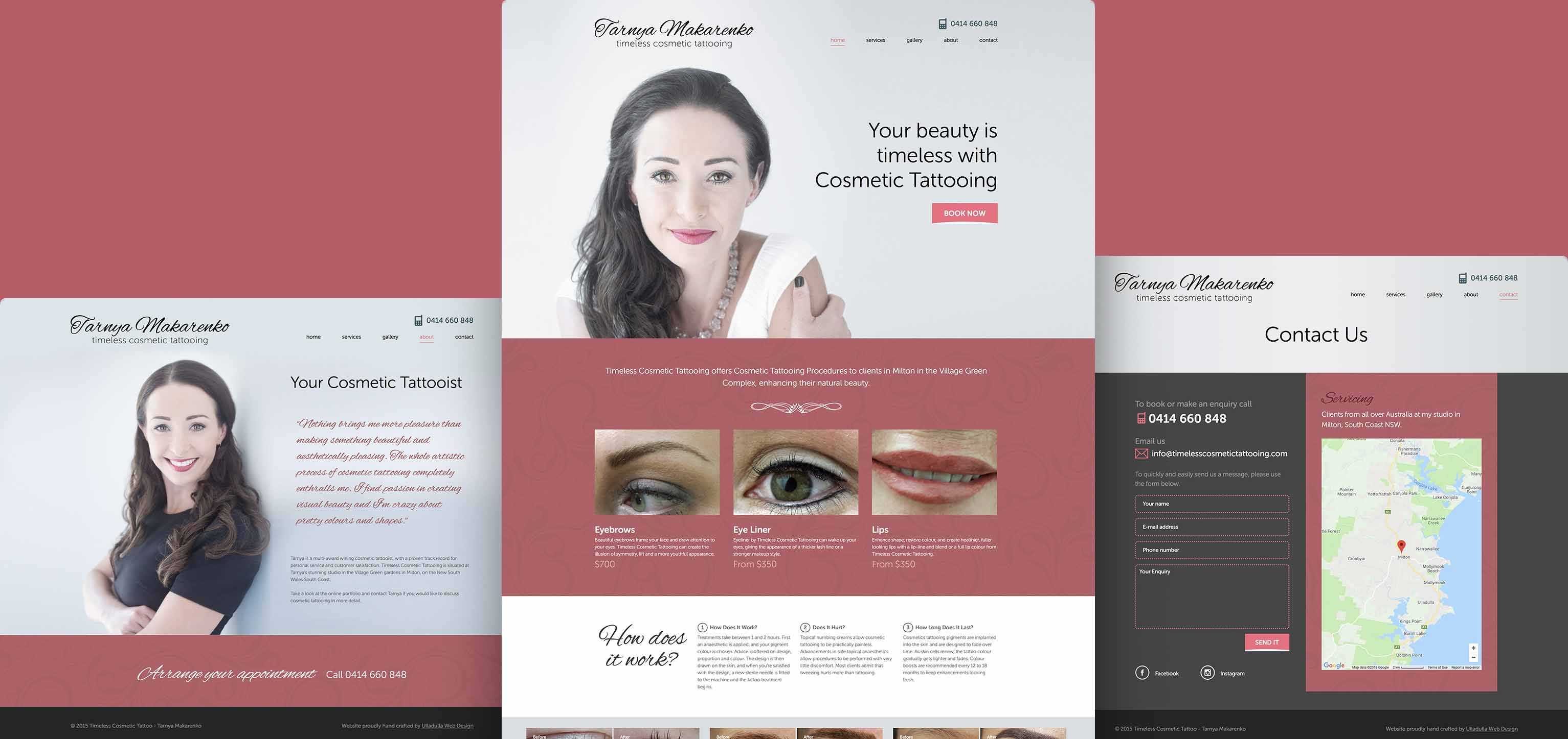 Timeless Cosmetic Tattooing Designed by Ulladulla Web Design